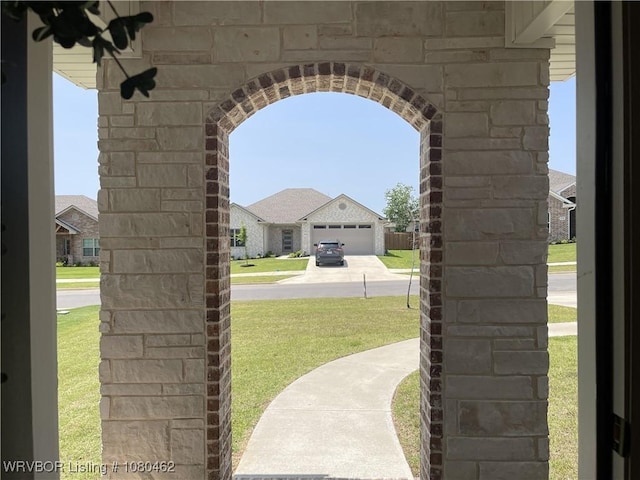 9121 Wayne Xing, Fort Smith, AR 72916 - view of patio with driveway and a garage