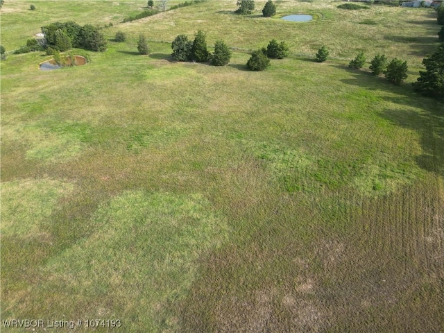 aerial view featuring a rural view