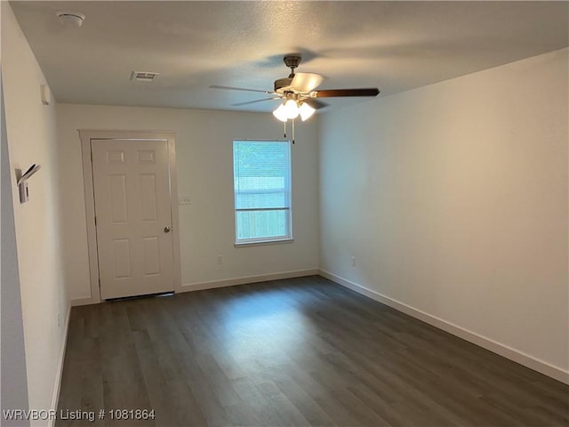 4223 High St, Fort Smith, AR 72904 - spare room featuring dark wood-style flooring and a ceiling fan