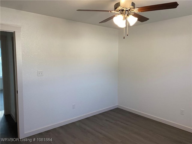 4223 High St, Fort Smith, AR 72904 - unfurnished room featuring dark wood-type flooring and a ceiling fan