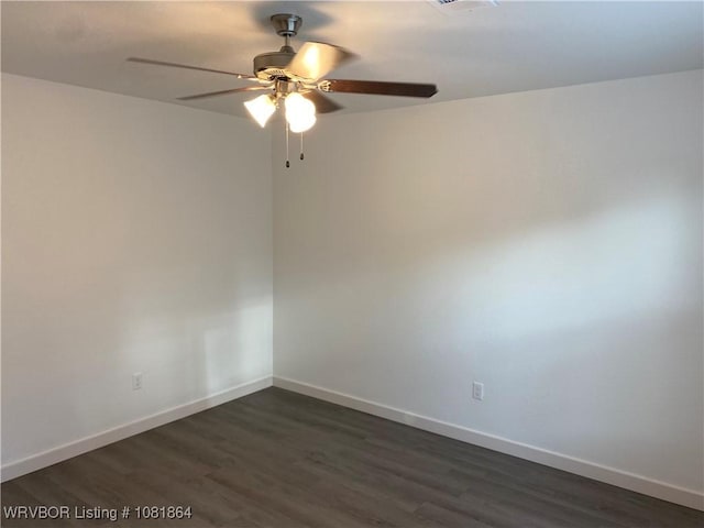 4223 High St, Fort Smith, AR 72904 - spare room with dark wood-type flooring and a ceiling fan