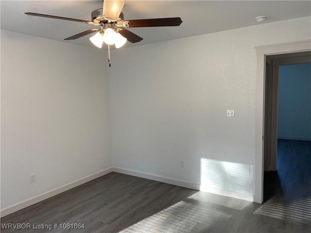 4223 High St, Fort Smith, AR 72904 - empty room featuring dark wood-style flooring and ceiling fan