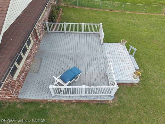 2017 S 70th St, Fort Smith, AR 72903 - deck featuring a lawn
