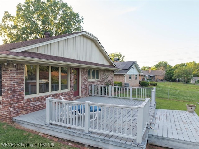 2017 S 70th St, Fort Smith, AR 72903 - wooden deck with a yard