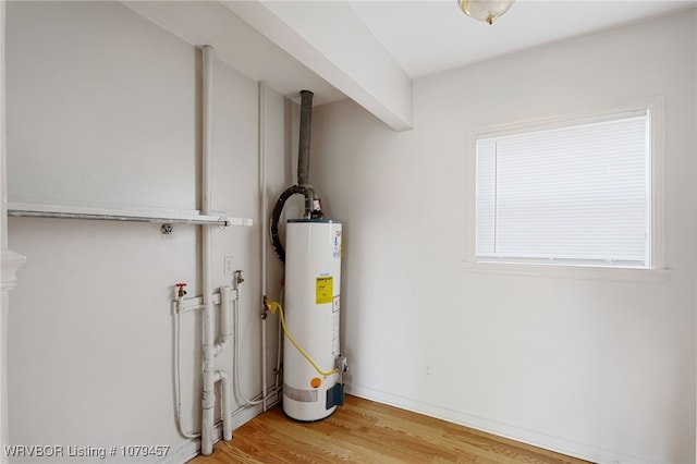 utilities featuring gas water heater