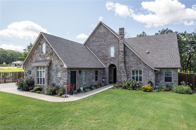 view of front of property with a front yard