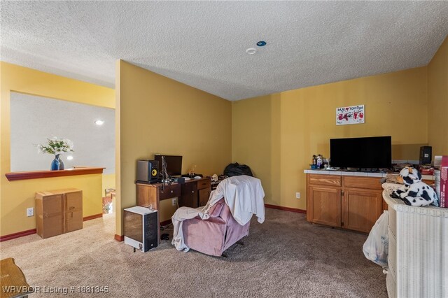 461510 E 1130th Rd, Sallisaw, OK 74955 - carpeted bedroom featuring a textured ceiling and baseboards
