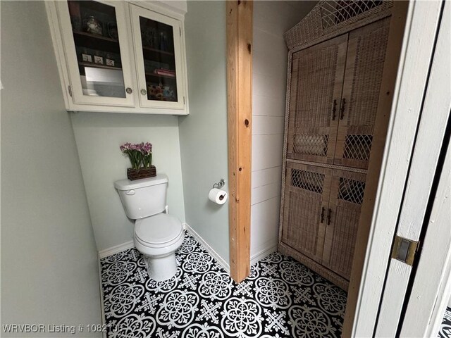 1721 Armistead Rd, Fort Smith, AR 72916 - bathroom with toilet and tile patterned floors