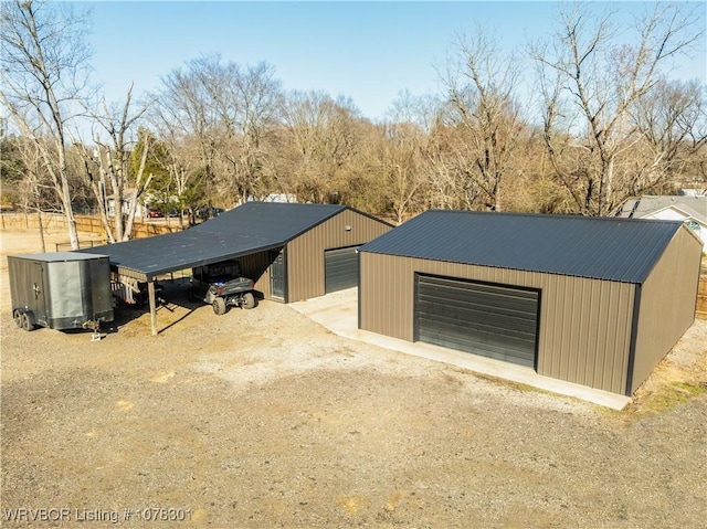 exterior space featuring a garage