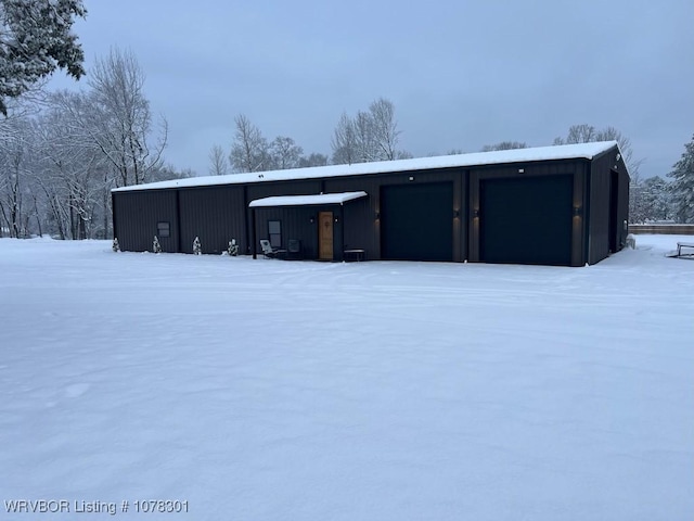 view of snow covered structure