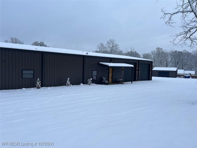 view of snow covered structure