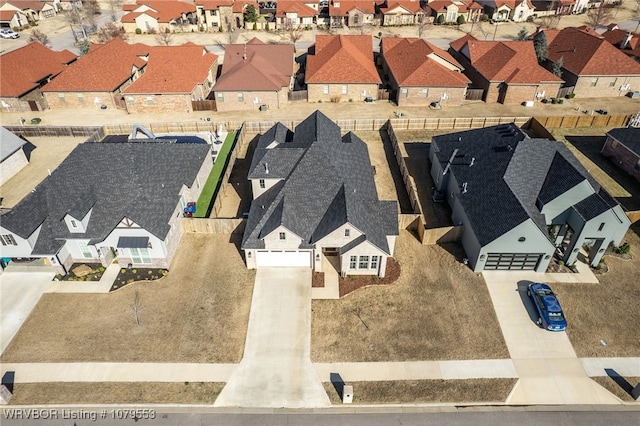 birds eye view of property featuring a residential view