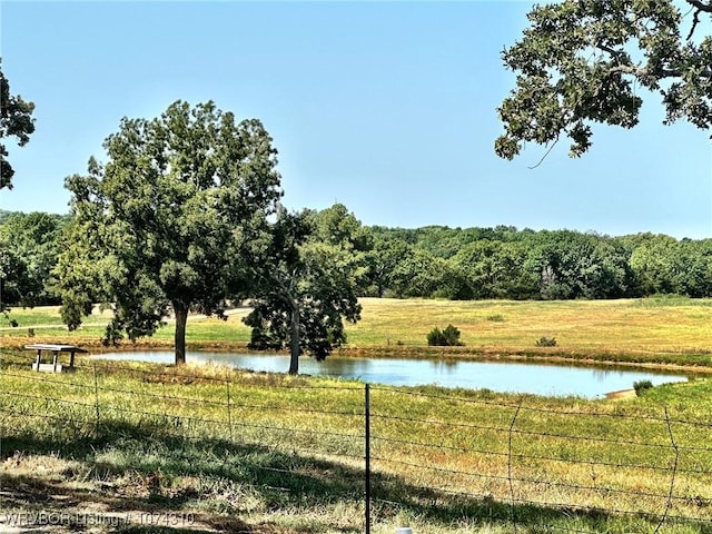 property view of water featuring a rural view