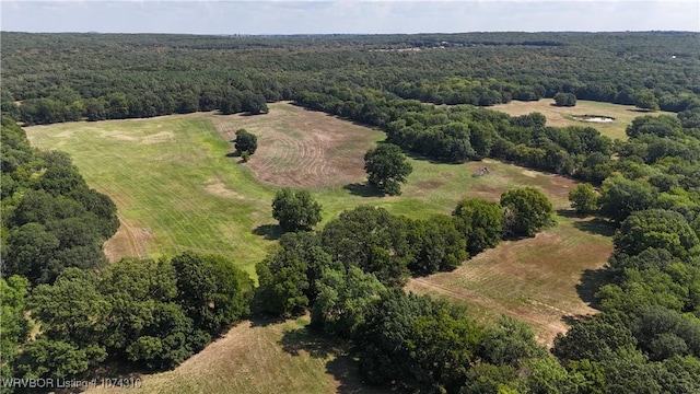 bird's eye view featuring a rural view