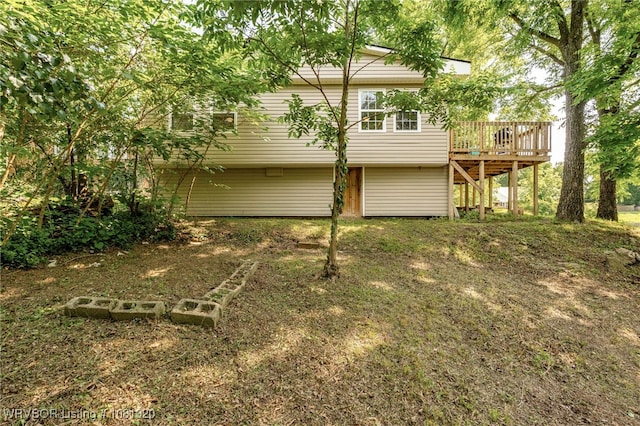 1501 S R St, Fort Smith, AR 72901 - back of house with a wooden deck