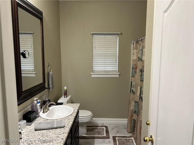 1610 Tiger Lily Ct, Greenwood, AR 72936 - full bathroom with marble finish floors, vanity, and a shower with curtain