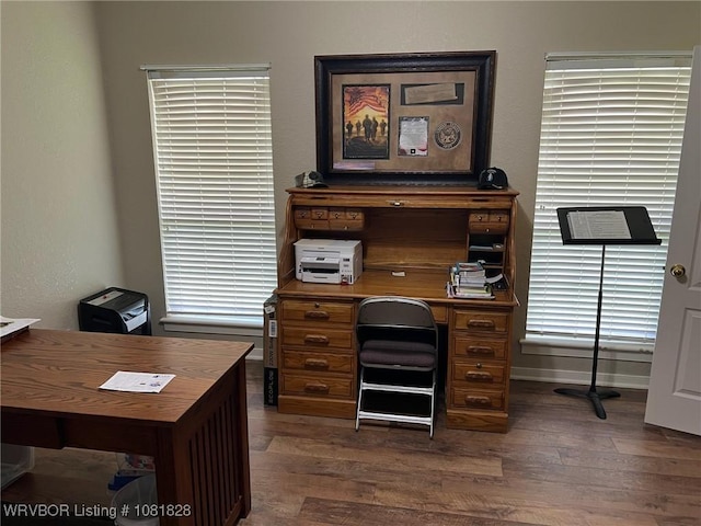 1610 Tiger Lily Ct, Greenwood, AR 72936 - home office with dark wood finished floors and baseboards