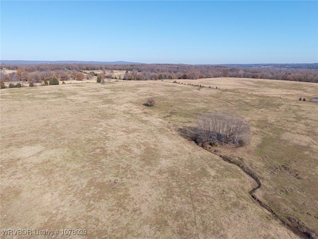 drone / aerial view with a rural view