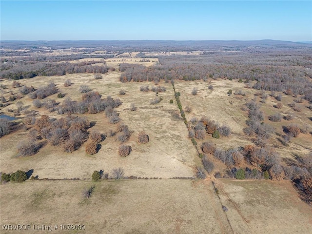 bird's eye view with a rural view