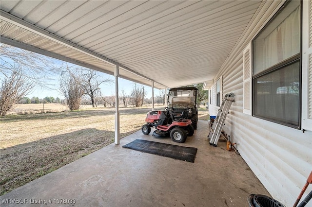 view of patio with a rural view