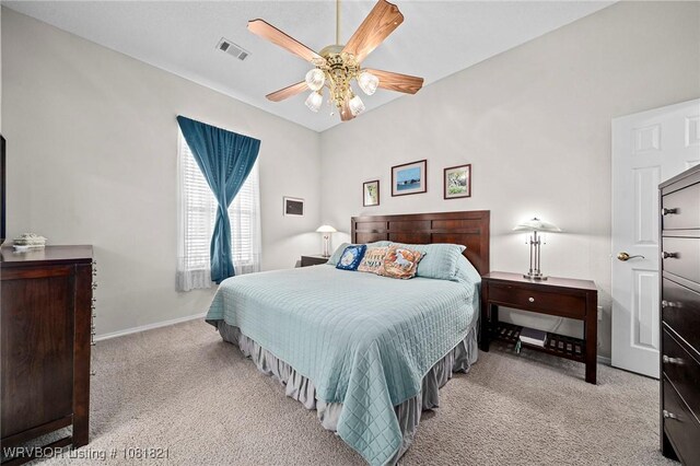 1318 Taos Dr, Van Buren, AR 72956 - carpeted bedroom featuring baseboards and a ceiling fan