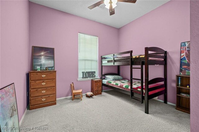 1318 Taos Dr, Van Buren, AR 72956 - bedroom featuring carpet floors and a ceiling fan