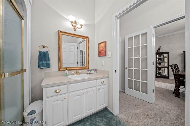 1318 Taos Dr, Van Buren, AR 72956 - bathroom featuring vanity and crown molding