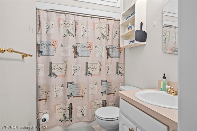 1318 Taos Dr, Van Buren, AR 72956 - bathroom with vanity and a shower with shower curtain