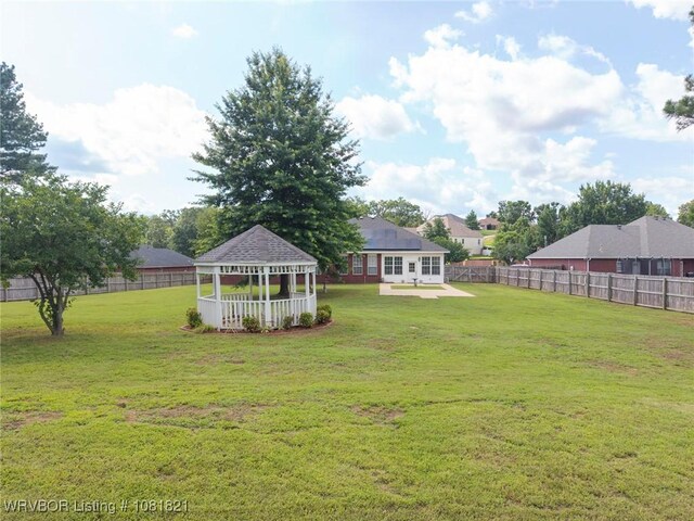 1318 Taos Dr, Van Buren, AR 72956 - fenced backyard featuring a gazebo and a patio