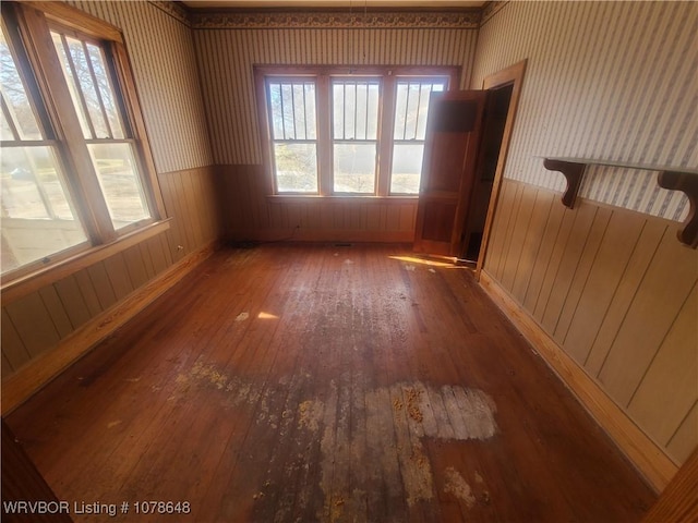 spare room featuring hardwood / wood-style flooring