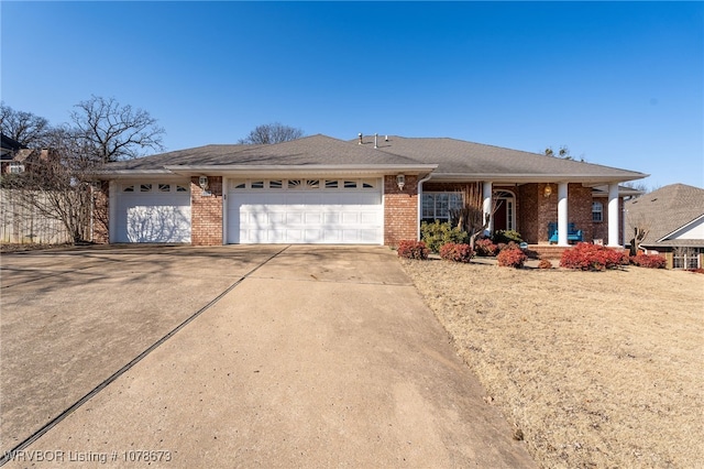 single story home featuring a garage