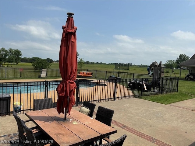 417 N Rattlesnake Rd, Charleston, AR 72933 - view of patio / terrace featuring outdoor dining area