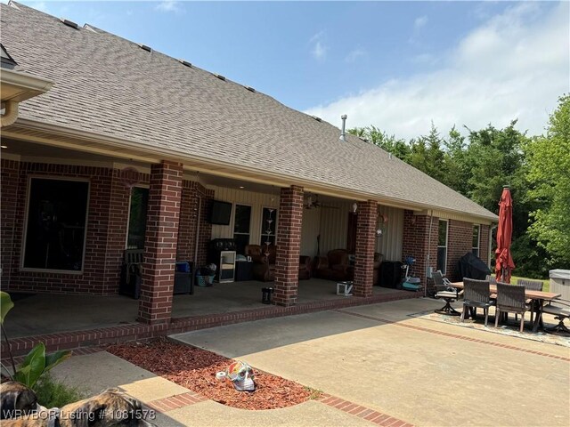 417 N Rattlesnake Rd, Charleston, AR 72933 - view of patio featuring outdoor dining area