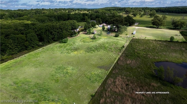 470786 E 1121st Rd, Muldrow, OK 74948 - aerial view of property and surrounding area featuring rural landscape and a nearby body of water