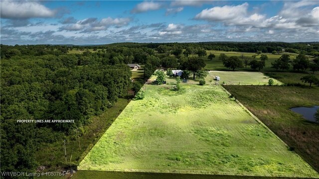 470786 E 1121st Rd, Muldrow, OK 74948 - aerial view of property's location with rural landscape and a forest
