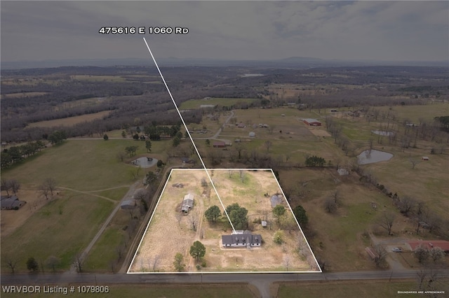 475616 E 1060th Rd, Muldrow, OK 74948 - birds eye view of property featuring a rural view