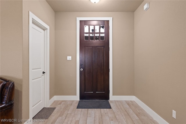 entryway featuring light wood-type flooring