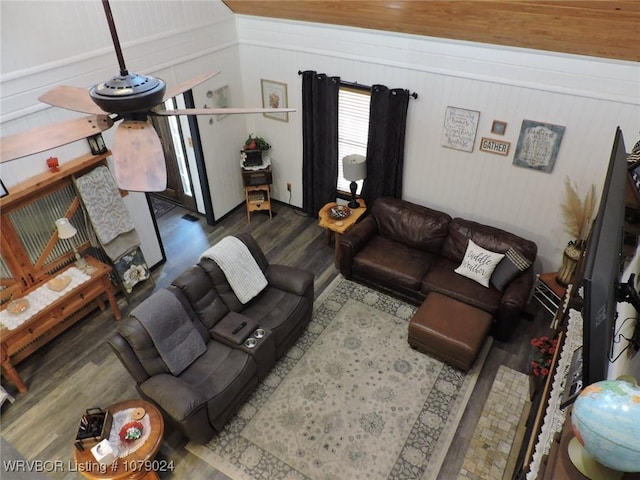 living room featuring wood-type flooring