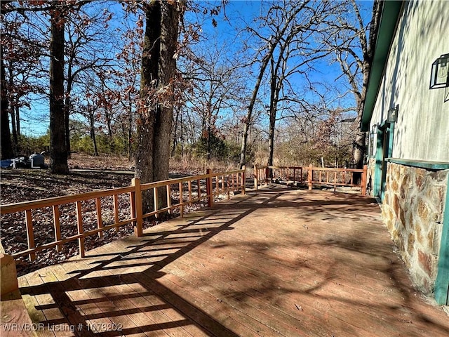 306 Ellis Loop, Pocola, OK 74902 - view of wooden terrace
