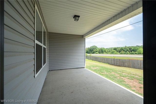 view of patio with fence