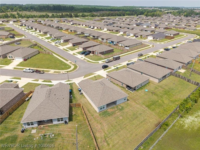 bird's eye view featuring a residential view