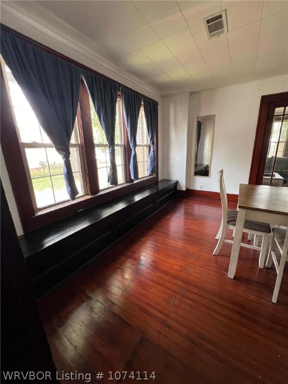 interior space featuring dark hardwood / wood-style floors