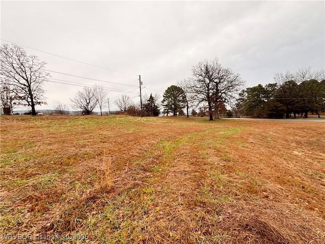 view of yard featuring a rural view