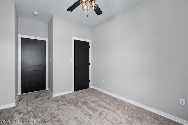 2006 Yellowstone Dr, Barling, AR 72923 - unfurnished bedroom featuring ceiling fan and light colored carpet