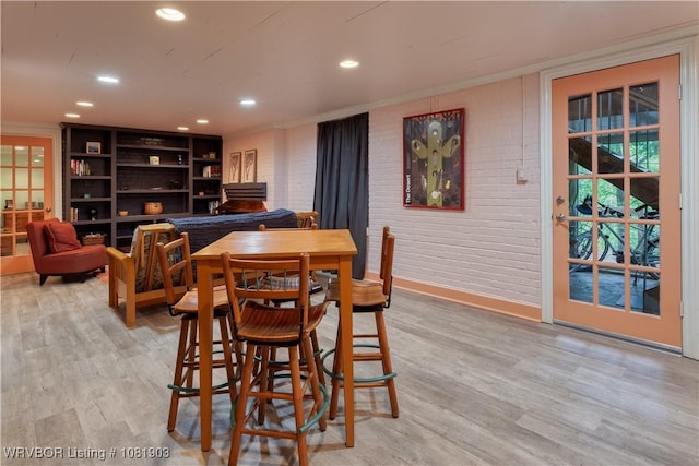 1232 Elizabeth Ln, Fort Smith, AR 72903 - dining room with recessed lighting, light wood finished floors, and crown molding