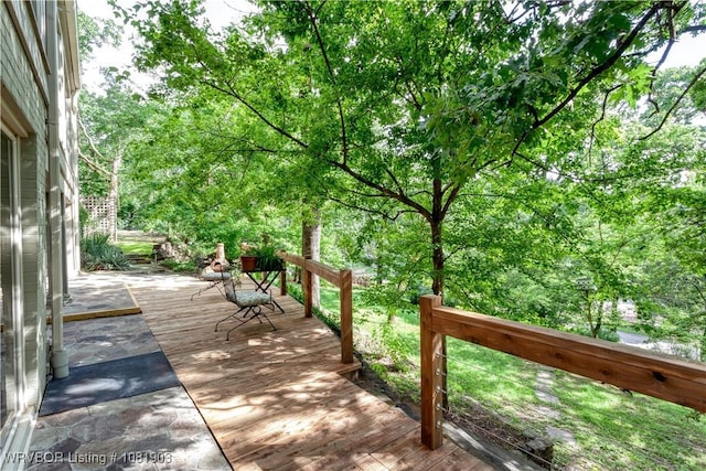 1232 Elizabeth Ln, Fort Smith, AR 72903 - view of wooden terrace