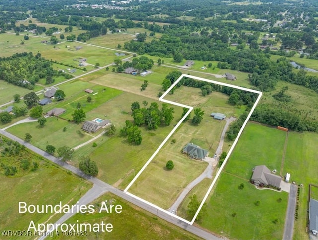 3414 Bugscuffle Rd, Lavaca, AR 72941 - view of rural area with property boundaries highlighted