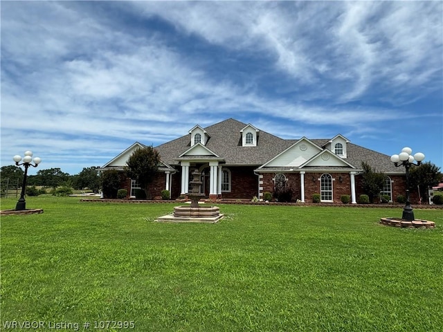 view of front of house with a front yard