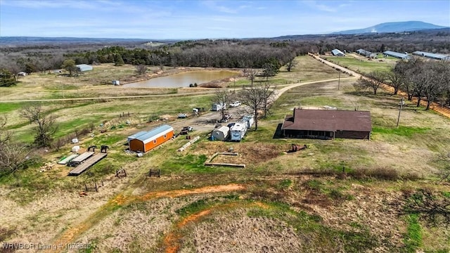 34590 Latam Ridge Rd, Shady Point, OK 74956 - aerial view of sparsely populated area featuring a water and mountain view