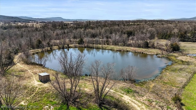34590 Latam Ridge Rd, Shady Point, OK 74956 - water view featuring a mountain backdrop